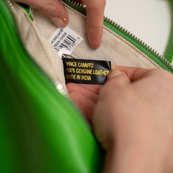 NWT Vince Camuto Green Leather Crossbody Bag - Picture 8 of 14